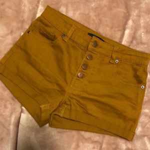 Mustard Yellow Denim Shorts - Size 26